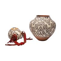 Acoma Pottery Jar and Canteen