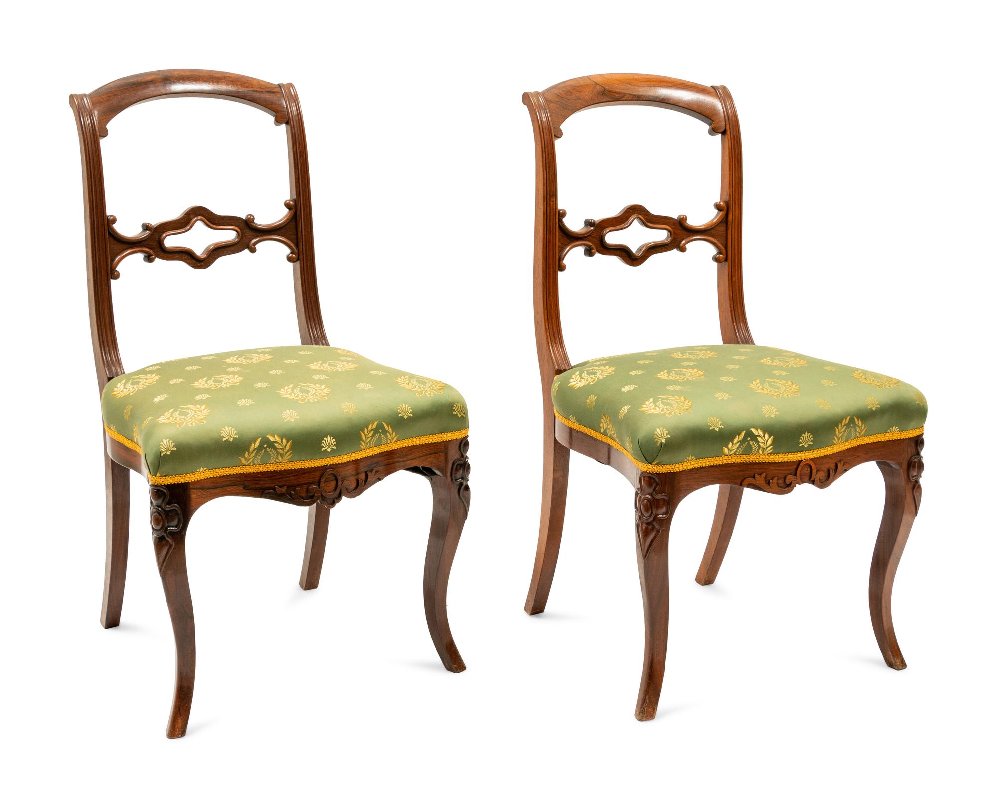 A Group of Four French Empire Side Chairs