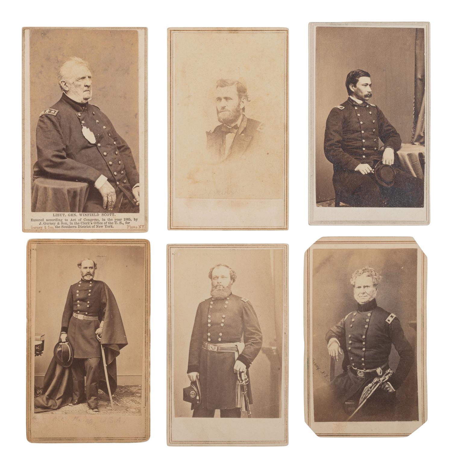 [CIVIL WAR]. 30 CDVs of Union Generals in uniform, incl. GRANT, HALLECK, HANCOCK, BURNSIDE, and more.