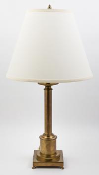 A Brass Table Lamp Height of brass 15 1/4 inches.