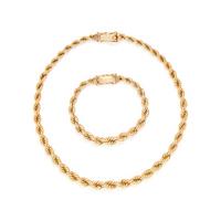 YELLOW GOLD BRACELET AND NECKLACE