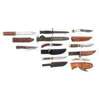 Lot of Fighting Knives and M7 Bayonet