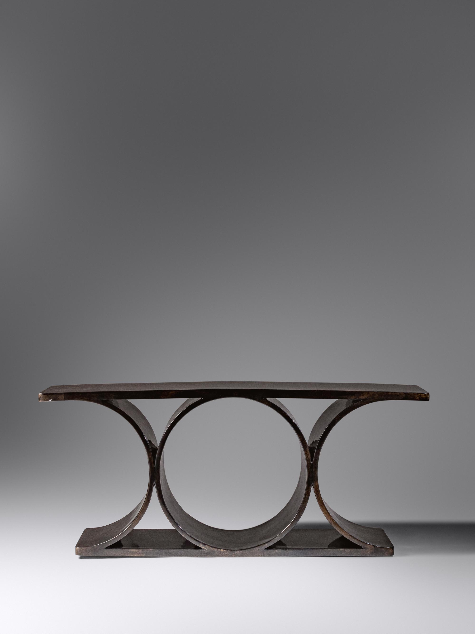 Double 'JMF' Console Table Karl Springer Ltd., USA