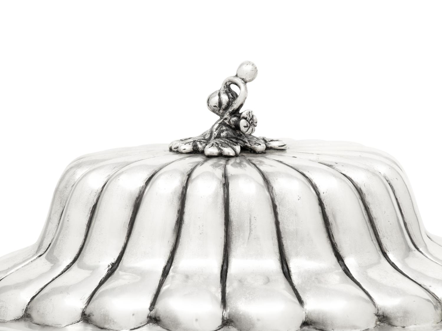 A Peruvian Silvered-Metal Tureen