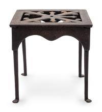 A Wrought and Cast Iron Kettle Stand