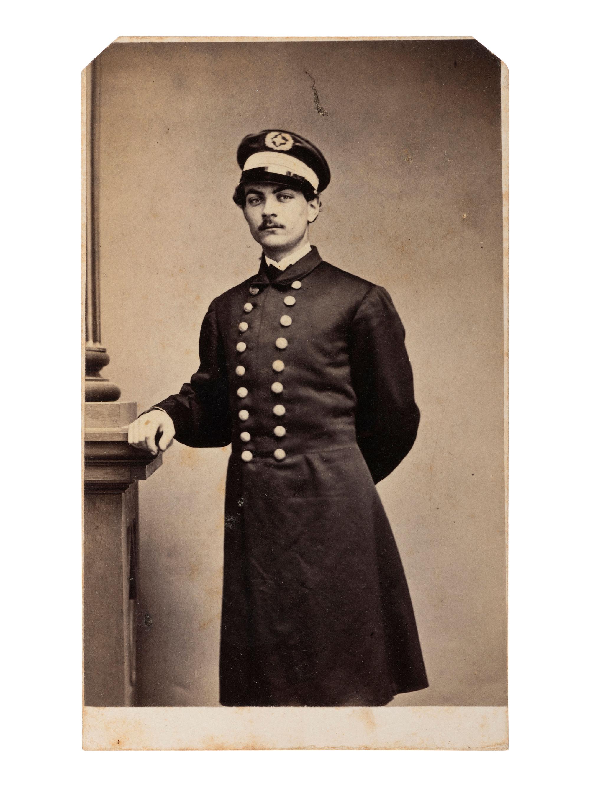 [CIVIL WAR] 12 photos of naval subjects, incl. Goldsborough, Dahlgren, Braine, & French (US Marines)