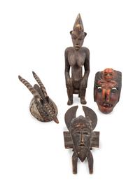 Four African Wood Figures