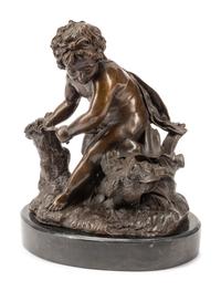 A Continental Patinated Bronze Figural Group