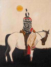Crow Woman on Pony