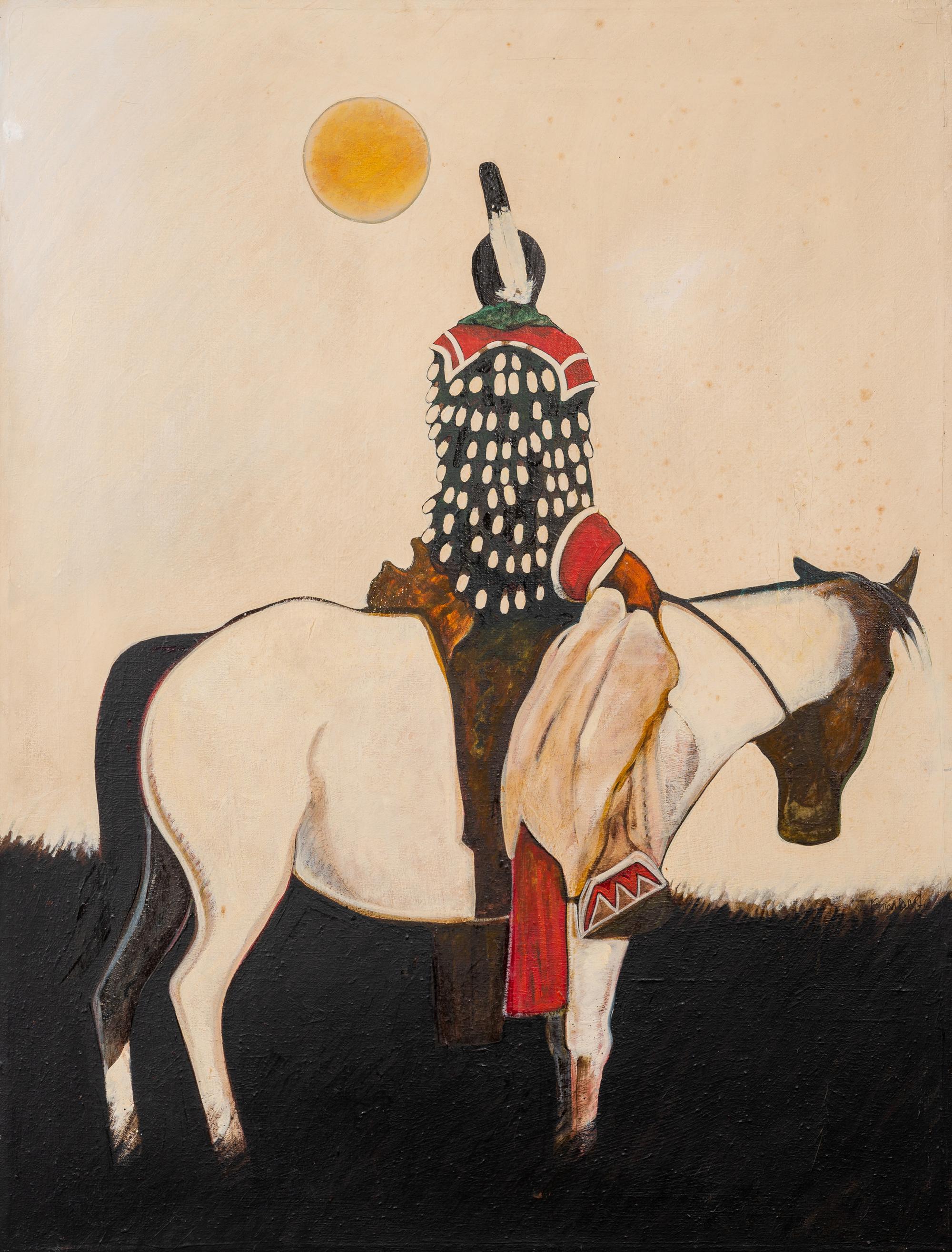Crow Woman on Pony
