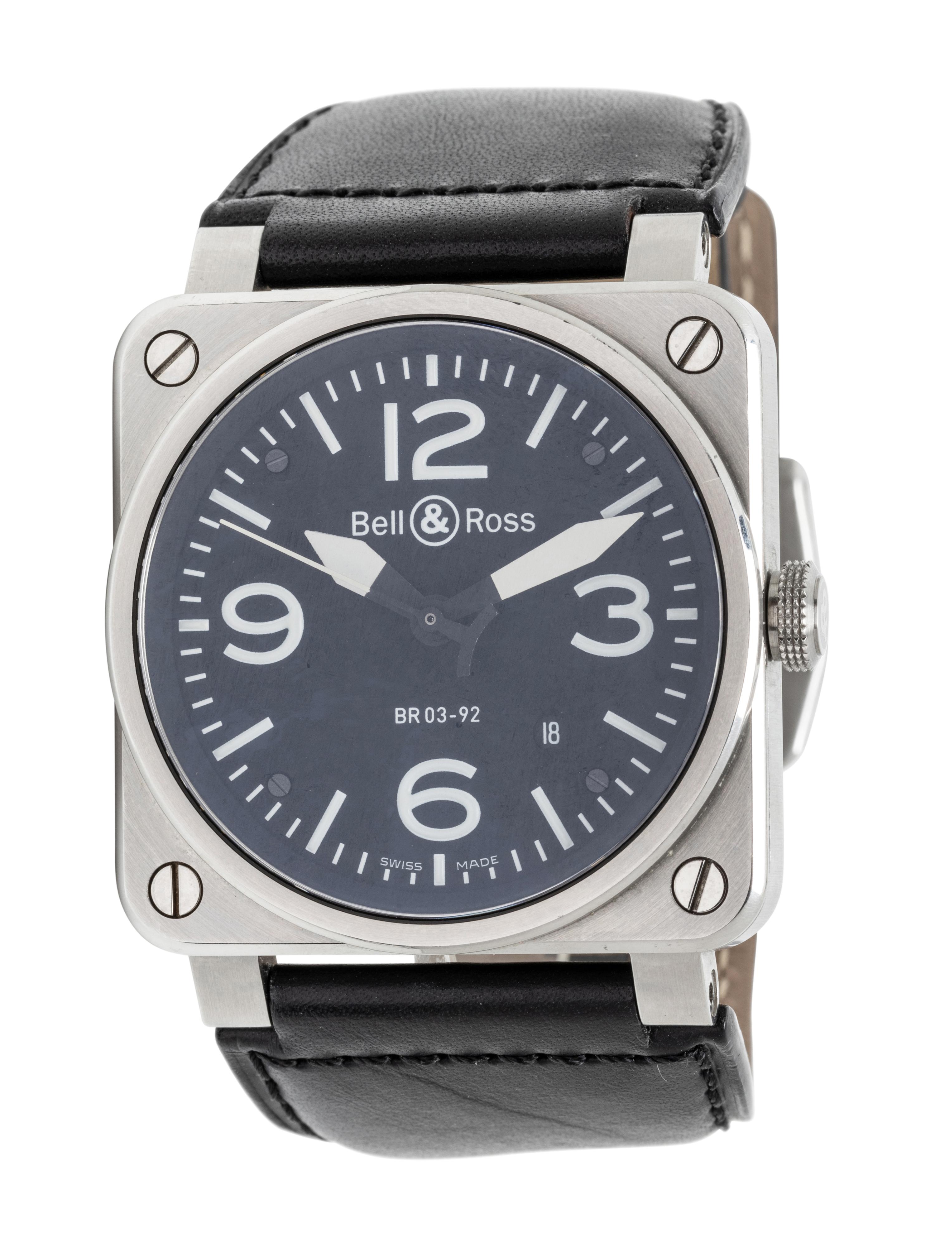 BELL & ROSS, REF. BR03-92 STAINLESS STEEL WATCH