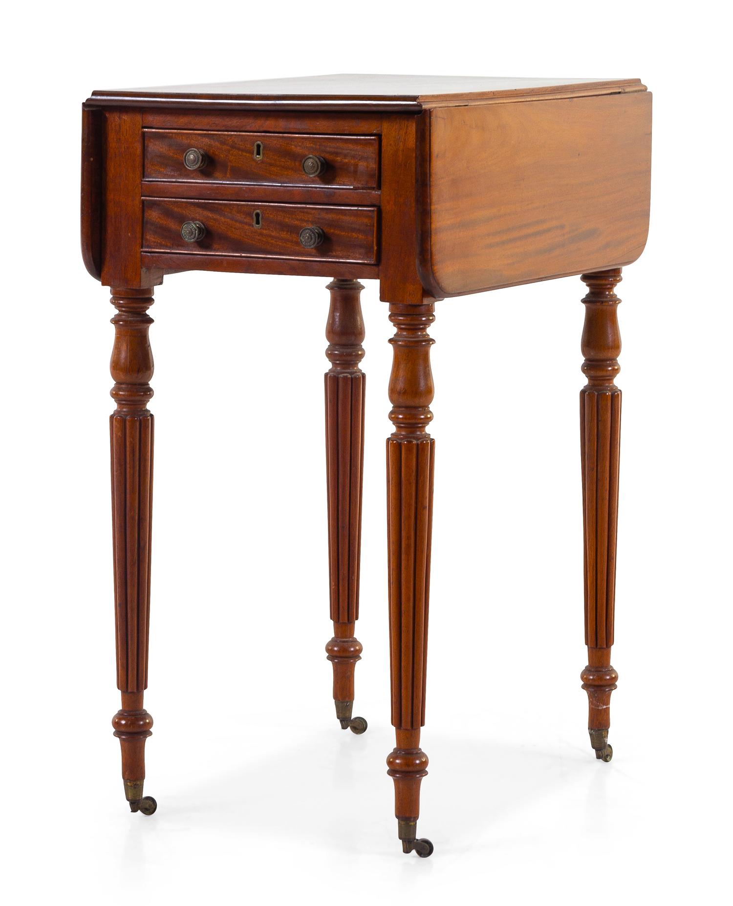 An English or American Drop-Leaf Work Table