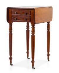 An English or American Drop-Leaf Work Table