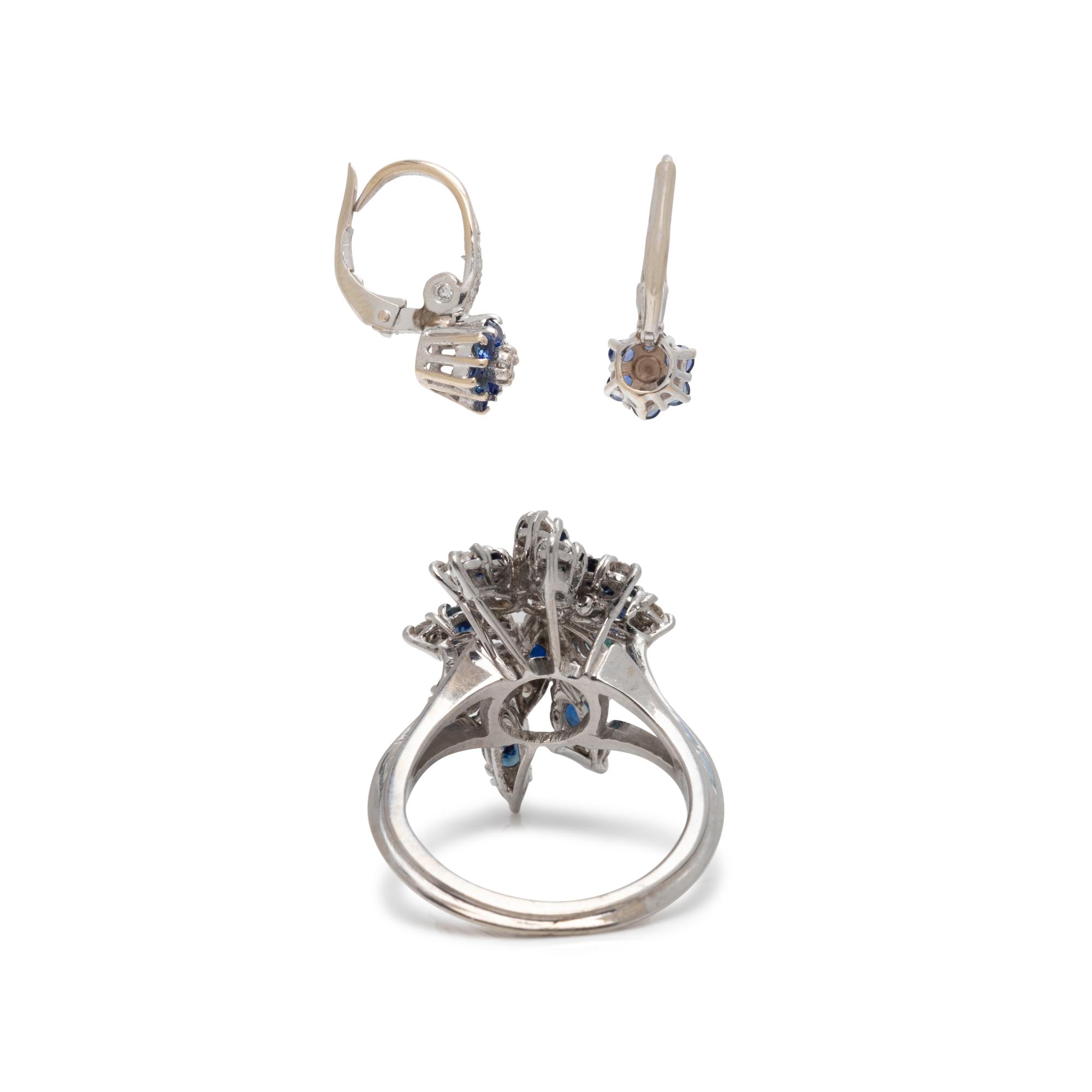 SAPPHIRE AND DIAMOND SET