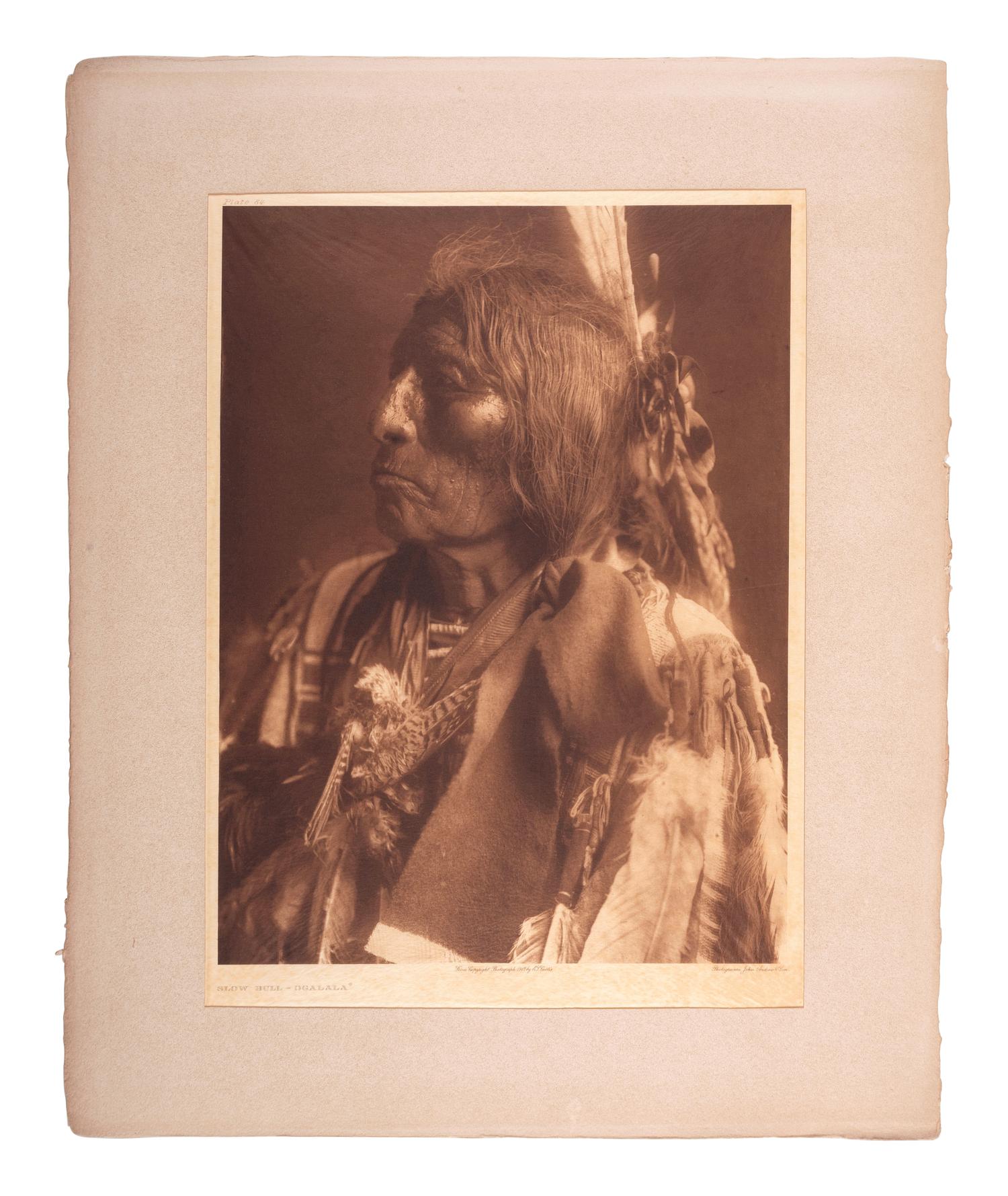 CURTIS, Edward (1868-1952). Slow Bull - Ogalala (Plate 84, portfolio 3)