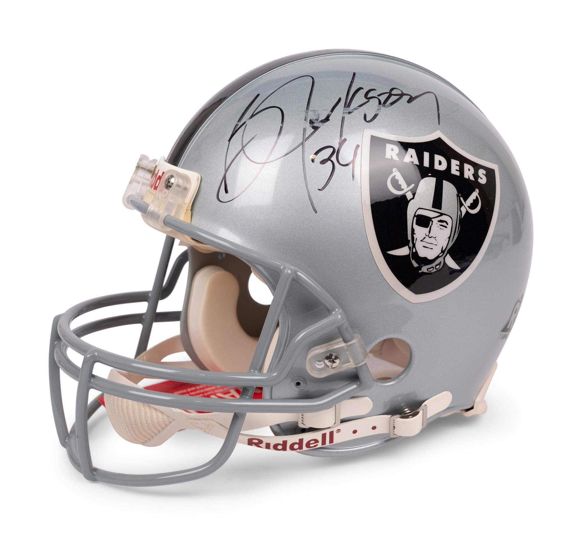 A Bo Jackson Signed Autograph Los Angeles Raiders Football Helmet (Beckett Authentication Services BAS Certified),