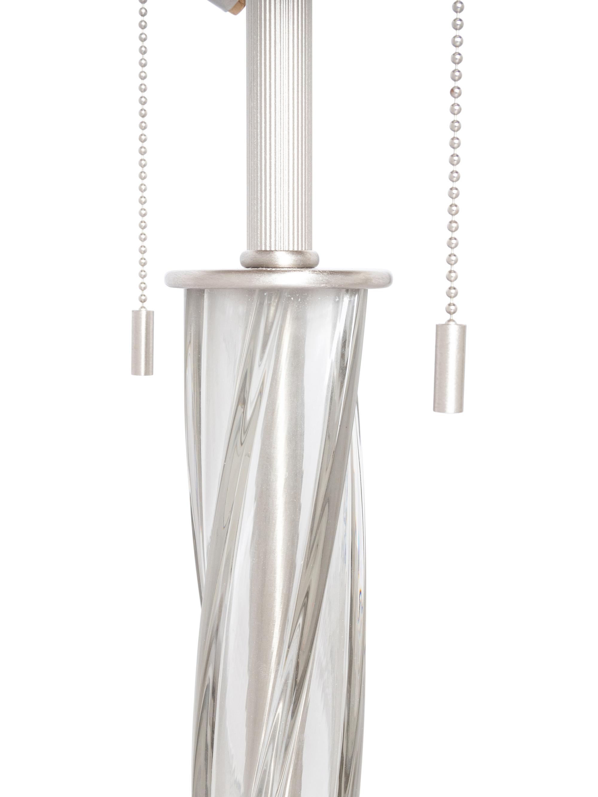 A Pair of Murano Glass Table Lamps