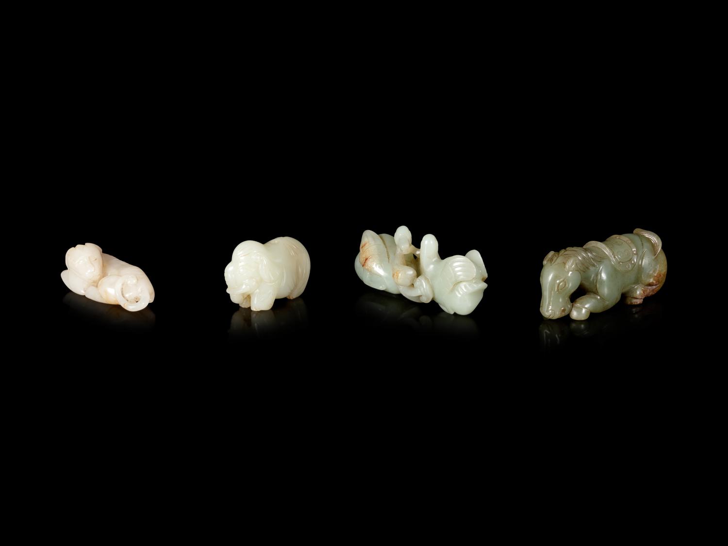 Four Chinese Jade Figures of Animals