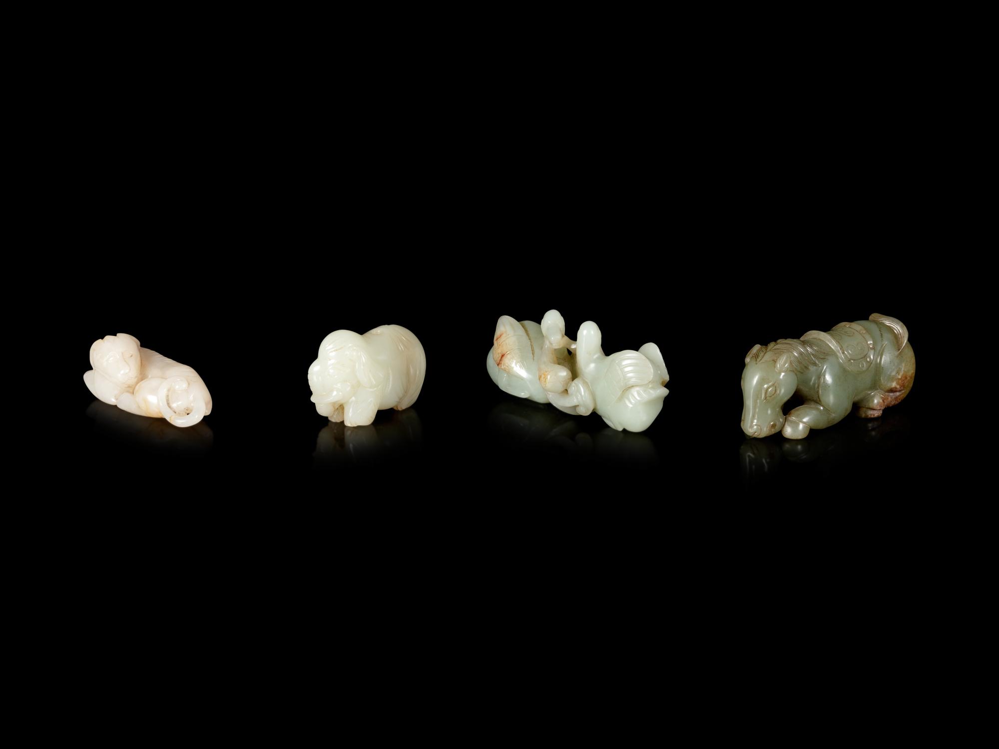 Four Chinese Jade Figures of Animals