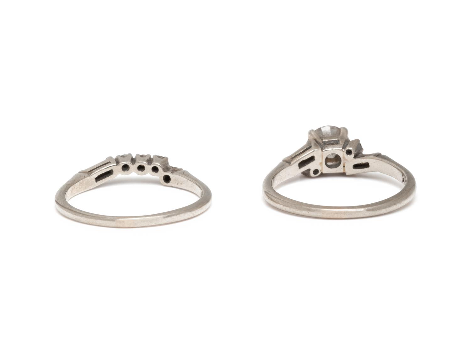 DIAMOND RING AND BAND SET