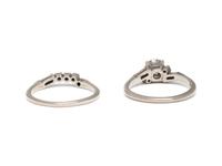 DIAMOND RING AND BAND SET