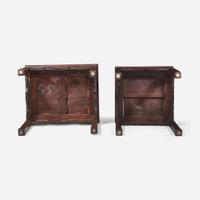 Two Chinese hardwood side tables