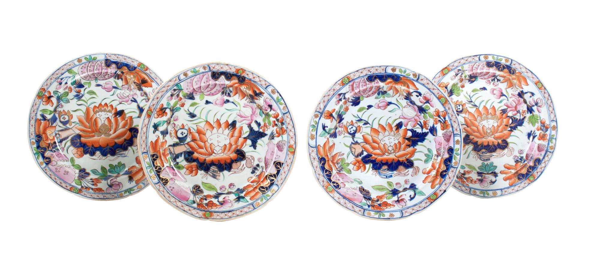 Four Gilt Painted Plates Diameter 9 1/4 inches. — MASON'S PATENT IRONSTONE CHINA
