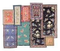 Twelve Embroidered Silk Panels