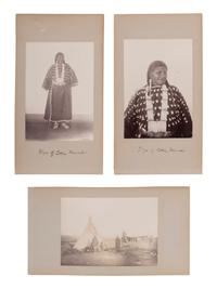 [NATIVE AMERICANS]. A group of 14 photographs of Native American subjects in South Dakota, incl. Red Cloud, Spotted Elk, Flat Iron, and White Deer. Ca 1900.