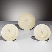 Clarice Cliff (English, 1899–1972) — Rudyard pattern, Three Platters