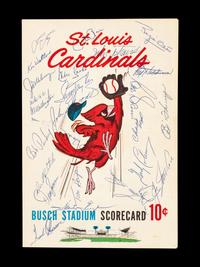 A 1963 Cincinnati Reds Multi Signed Autograph St. Louis Cardinals Program Scorecard Featuring Pete Rose Rookie Autograph (Beckett Authentication Services)