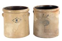 Two American Stoneware Pots Height of larger 12 1/2 inches. — 20TH CENTURY