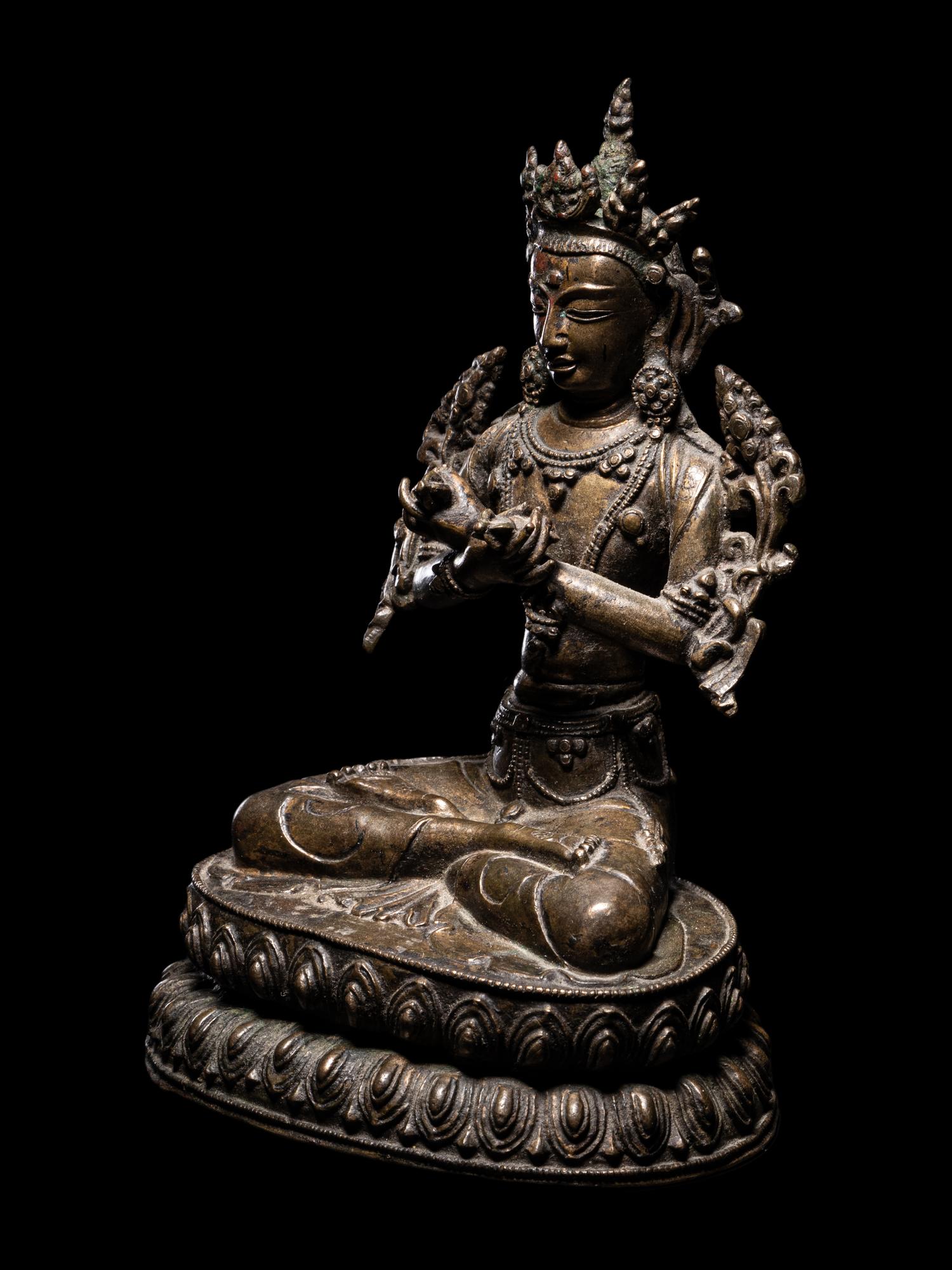 A Tibetan Bronze Seated Figure of Vajrasattva