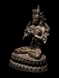 A Tibetan Bronze Seated Figure of Vajrasattva