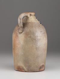 A Three-Gallon Cobalt Decorated Stoneware Jug