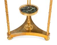 A Pair of Louis XVI Style Gilt Bronze and Marble Tables After the Model by Adam Weisweiler