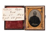 [EARLY PHOTOGRAPHY]. Ninth plate ambrotype of War of 1812 veteran.