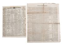 A group of 7 newspapers containing reports of John Brown and Harper's Ferry.
