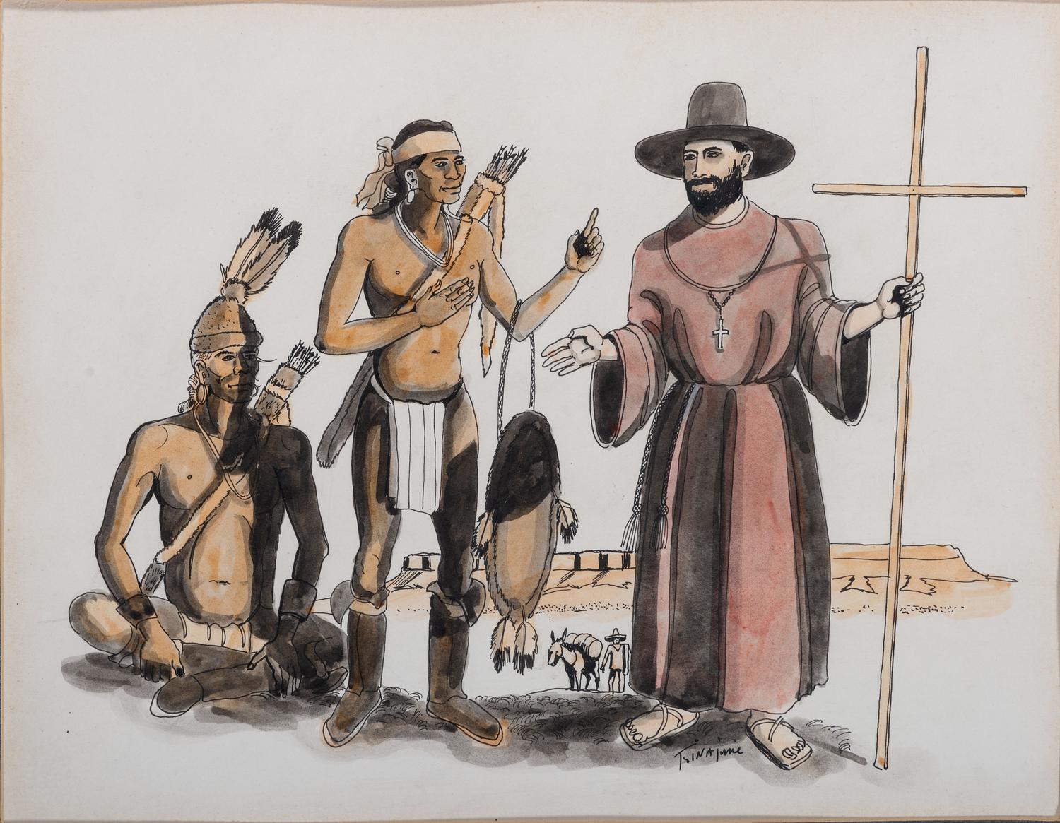 untitled, Navajo and a missionary