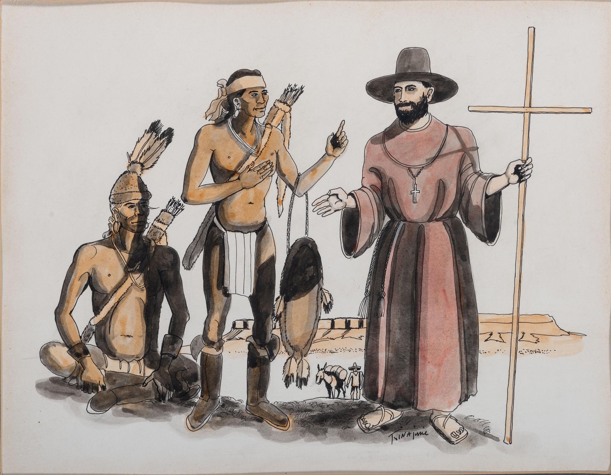 untitled, Navajo and a missionary