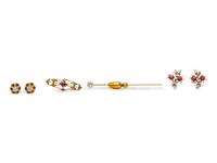 A Collection of Yellow Gold and Gemstone Jewelry,