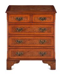 A George III Style Walnut-Veneered Chest of Drawers