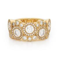 RAHAMINOV, YELLOW GOLD AND DIAMOND 'BUBBLE' RING