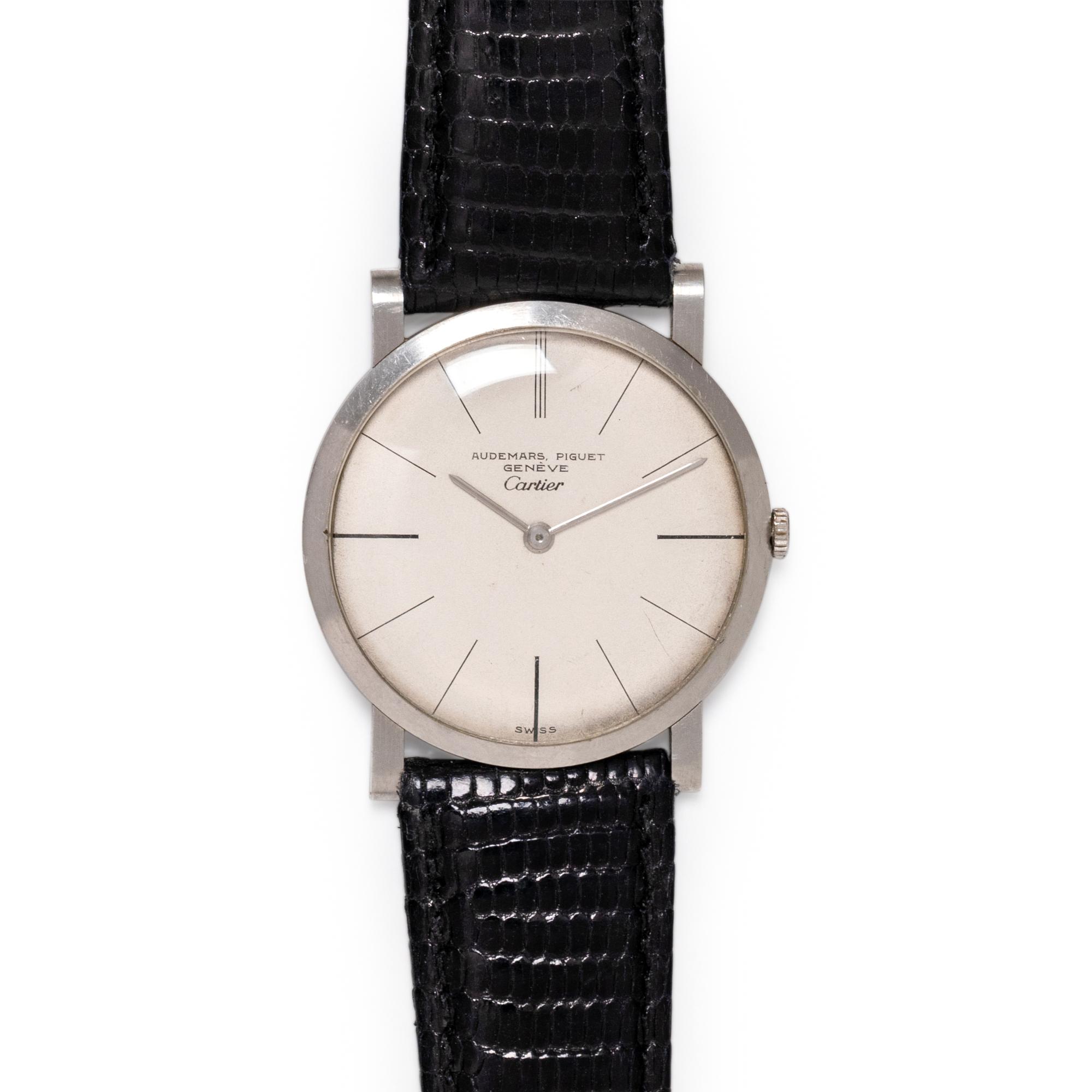 AUDEMARS PIGUET FOR CARTIER, PLATINUM WRISTWATCH