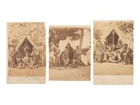 [CIVIL WAR]. A group of 8 photographs of the 7th New York State Militia at Camp Cameron. April-June, 1861.