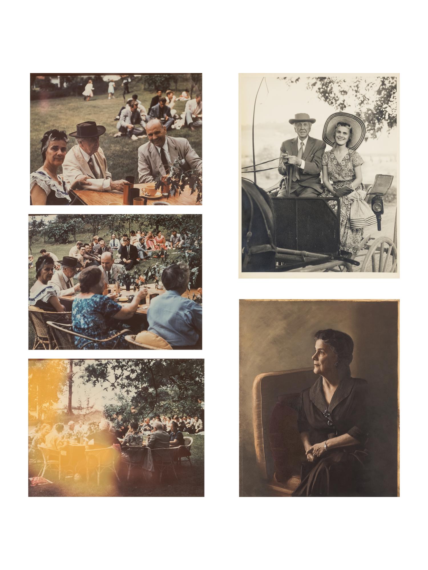 [FRANK LLOYD WRIGHT] -- [PHOTOGRAPHS]. A group of 5 photographs, comprising: