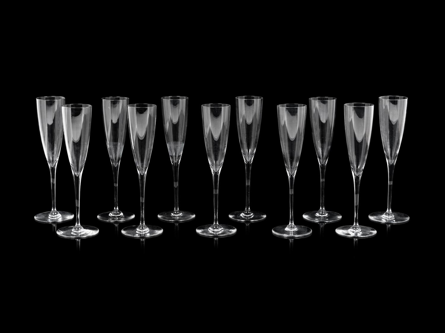 Eleven Baccarat Dom Perignon Champagne Flutes