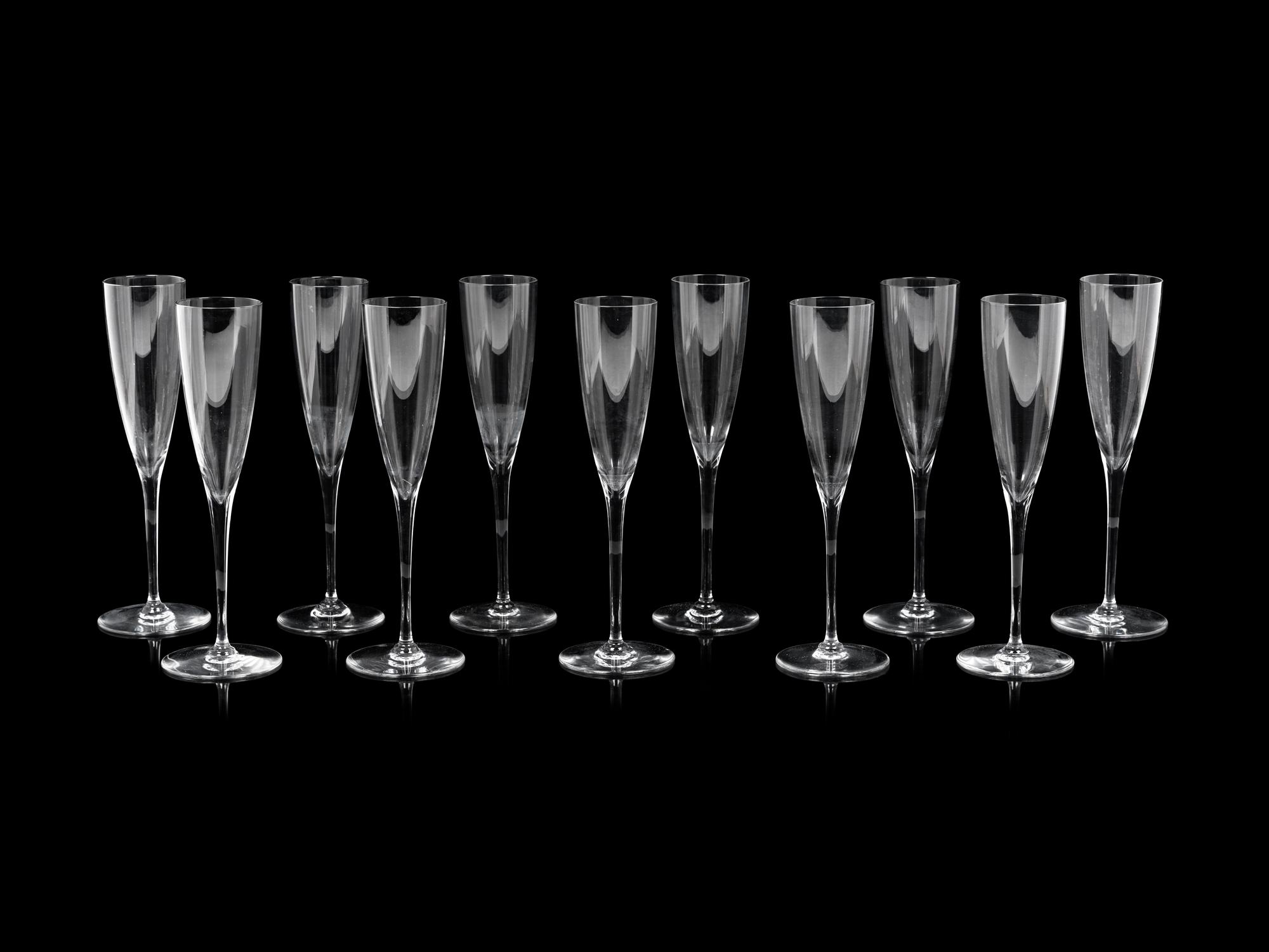 Eleven Baccarat Dom Perignon Champagne Flutes