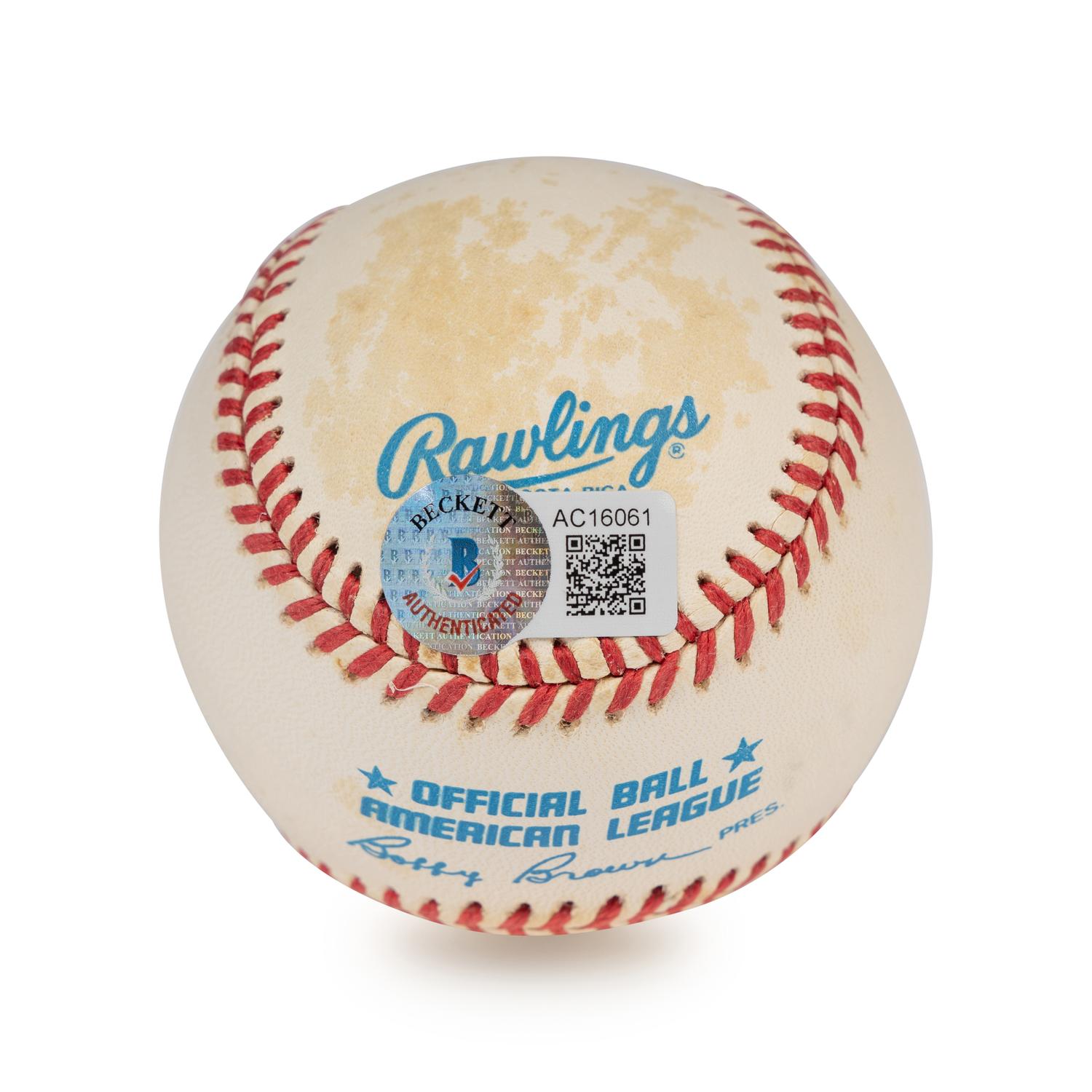 A Mickey Mantle Single Signed Autograph Baseball (Beckett Authentication Services Letter)