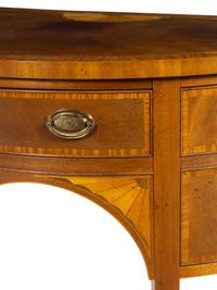 A Baker Federal Style Mahogany Demilune Table